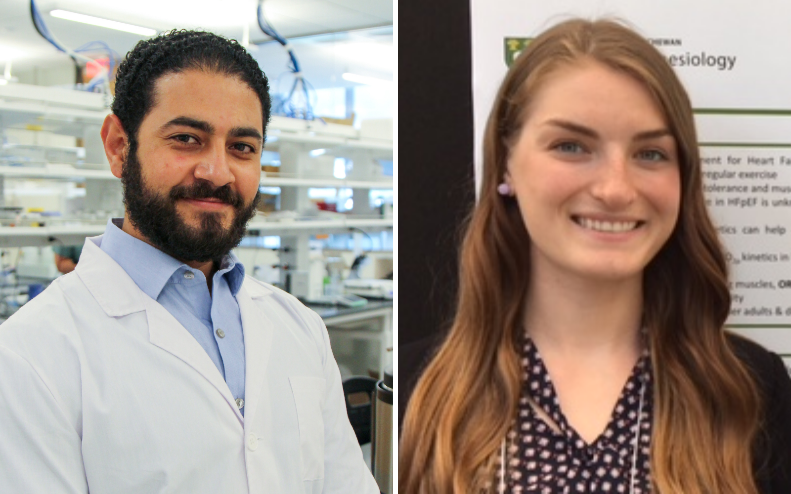 Dr. Kamal Awad, with the University of Texas at Arlington, (left) and Natasha Boyes, with the University of Saskatchewan. 