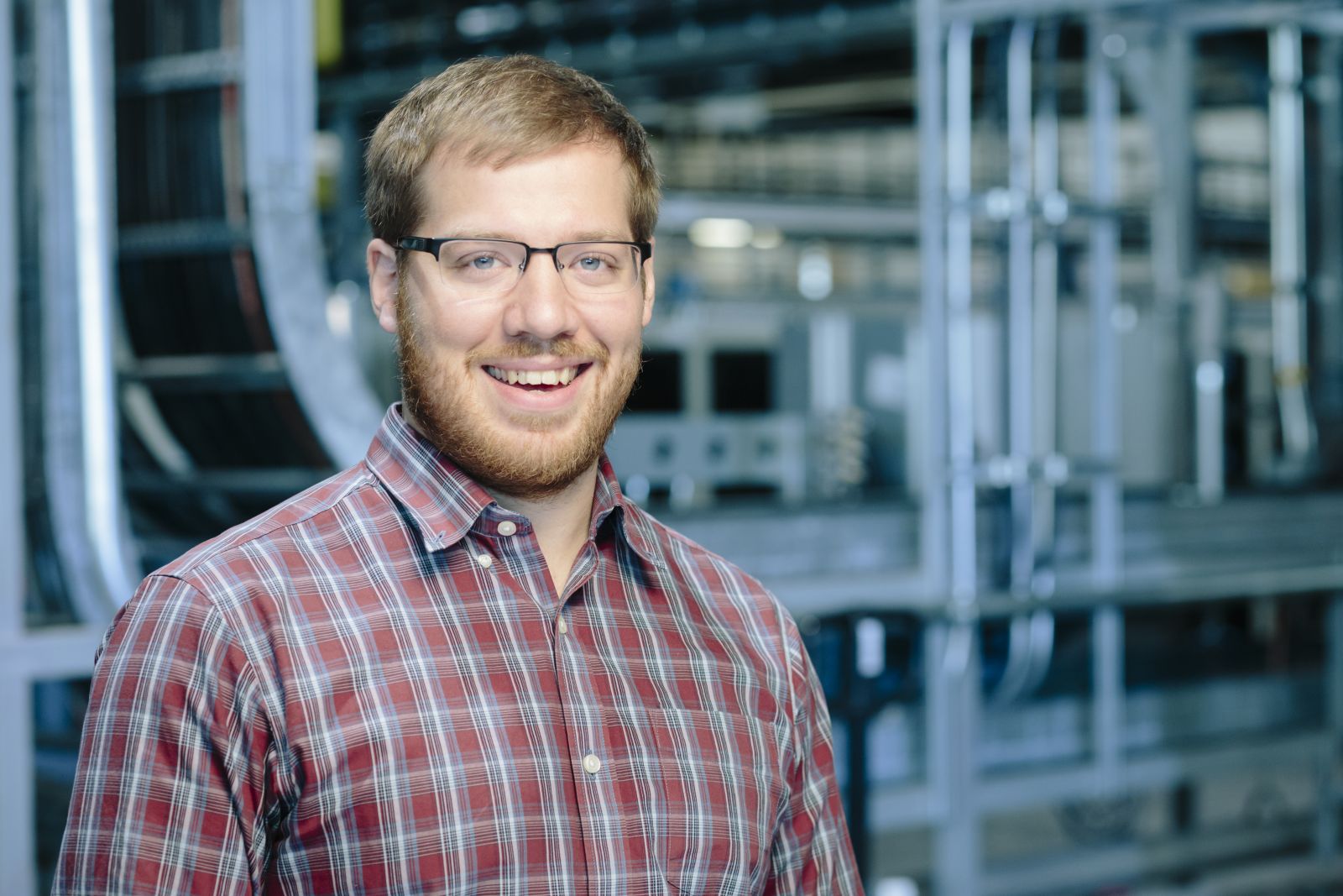 CLS Industrial Scientist Dr. Toby Bond at the synchrotron.