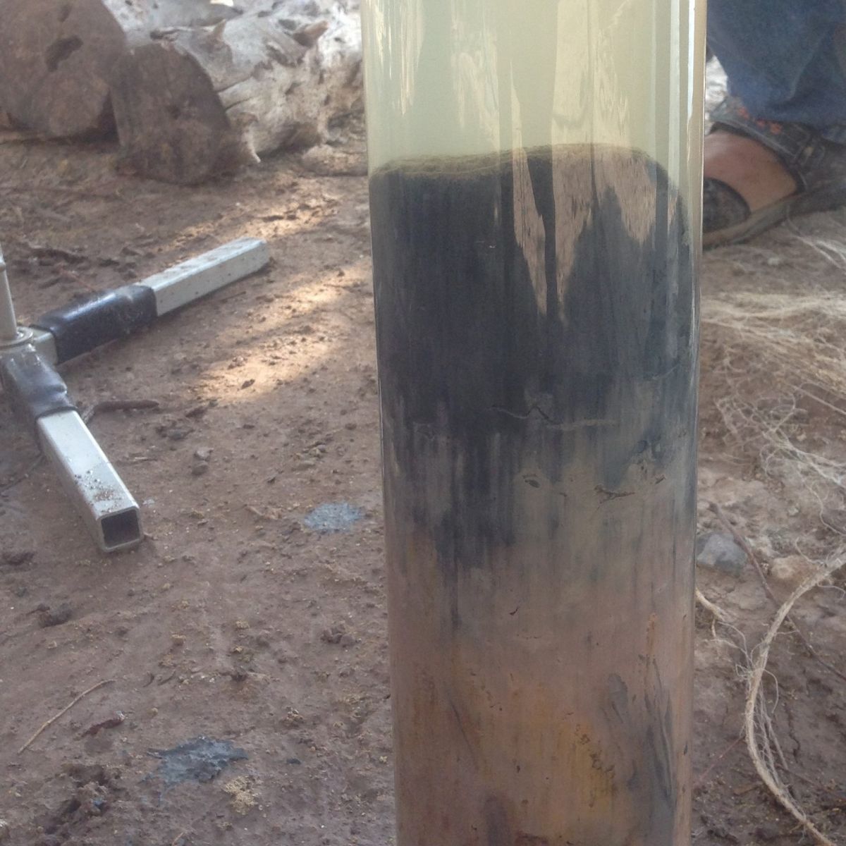 Soil core sample.