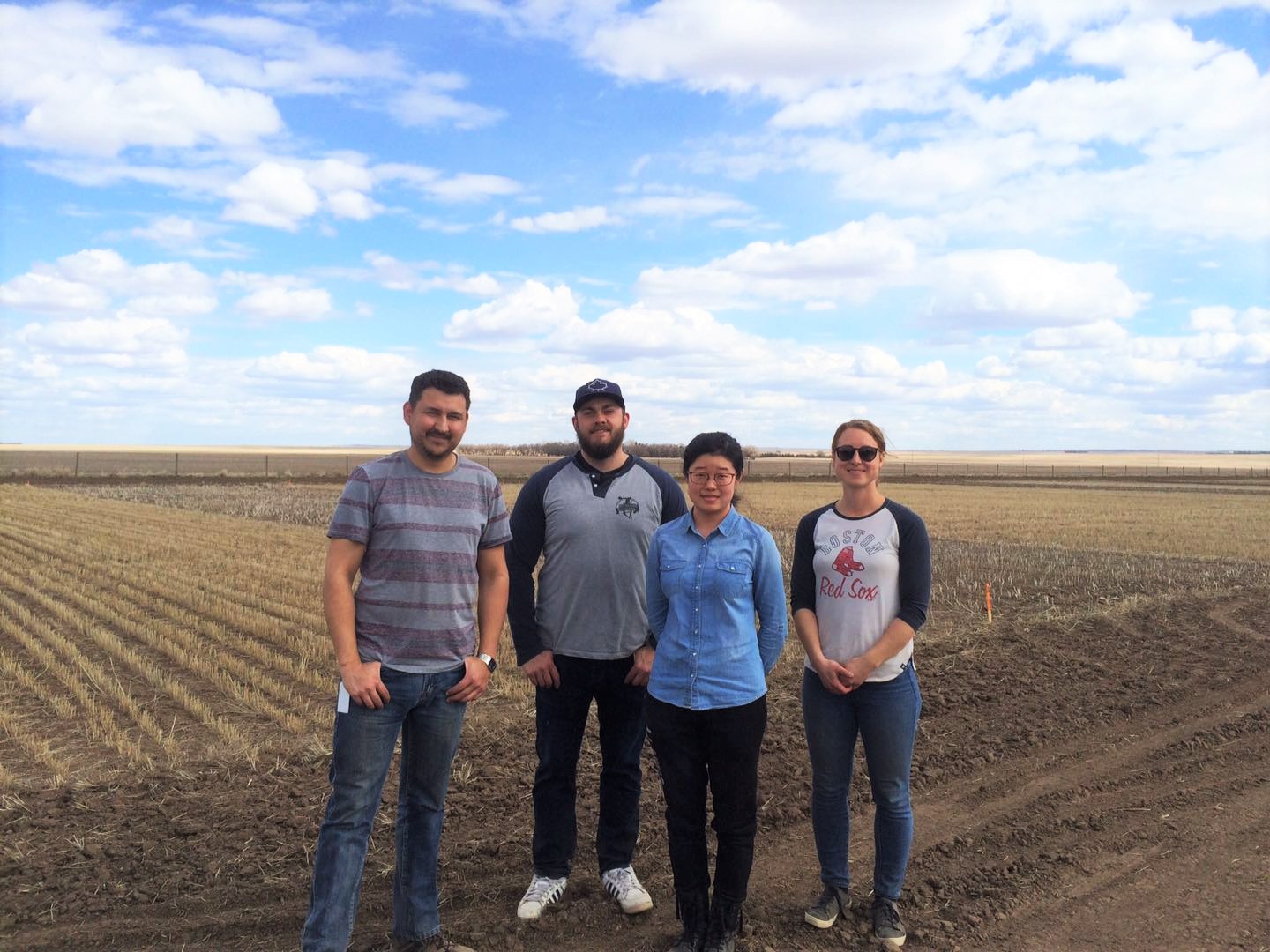 Members of the research team in the field.