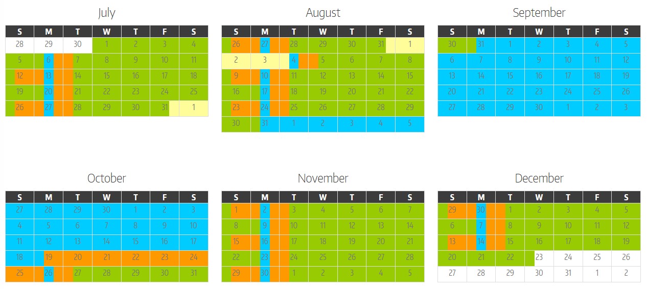 CLS Schedule July - December 2026