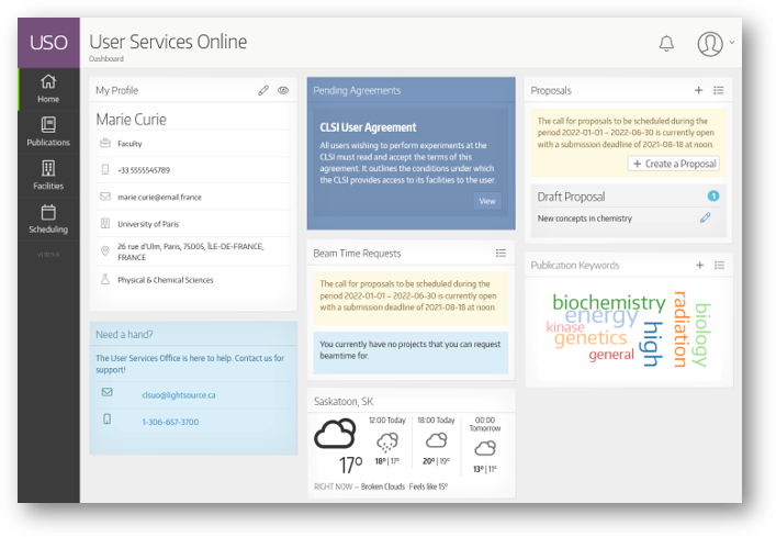 User Portal Dashboard